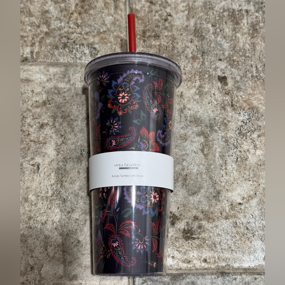 NWT Vera Bradley Venetian Paisley Acrylic 24 oz Tumbler - Picture 2 of 4